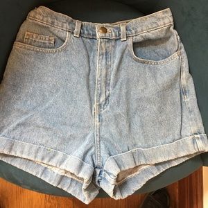 AMERICAN APPAREL high waisted jean shorts